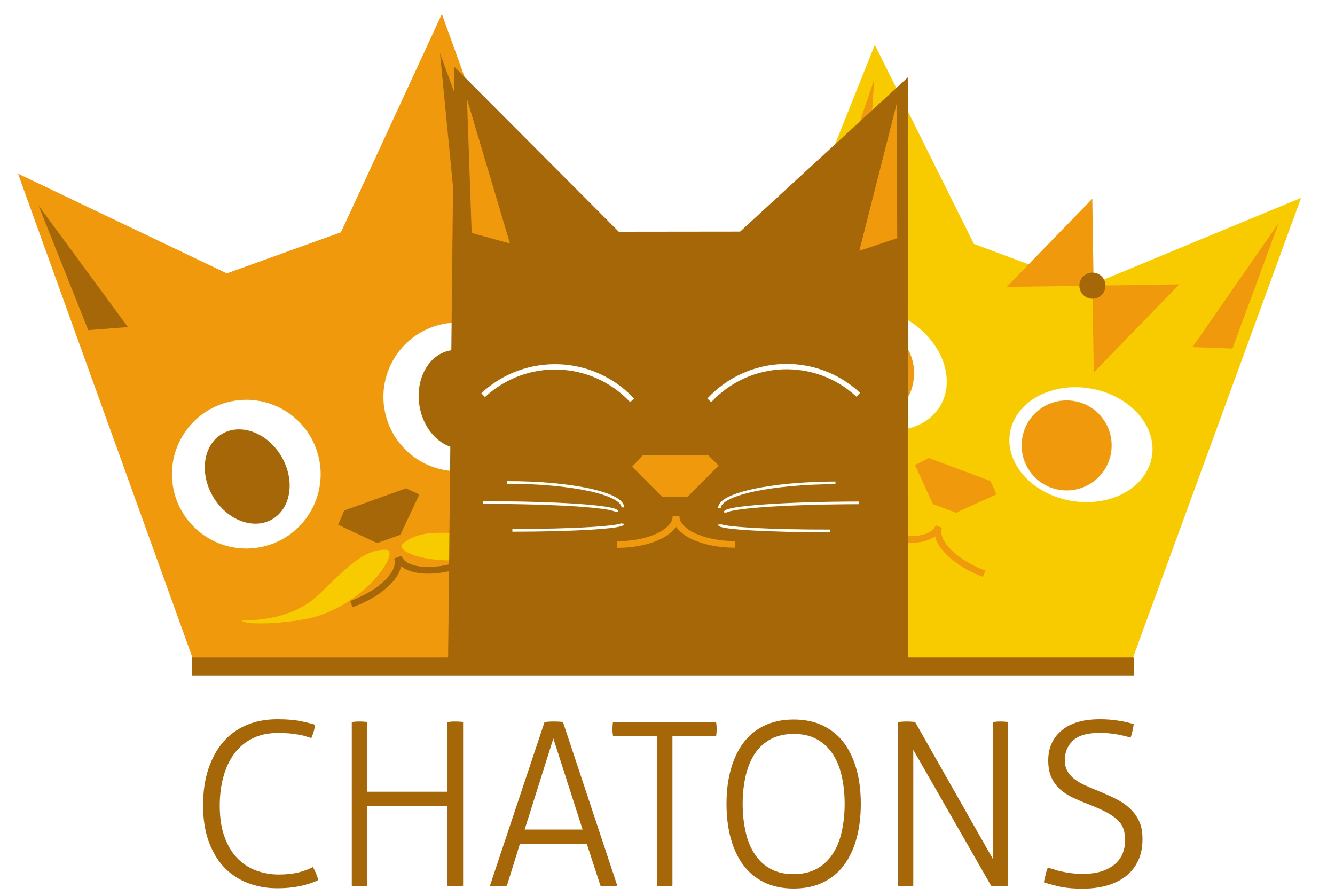 logo_chatons_v3.1 Logo du collectif CHATONS. Trois tête de chats dessinées.